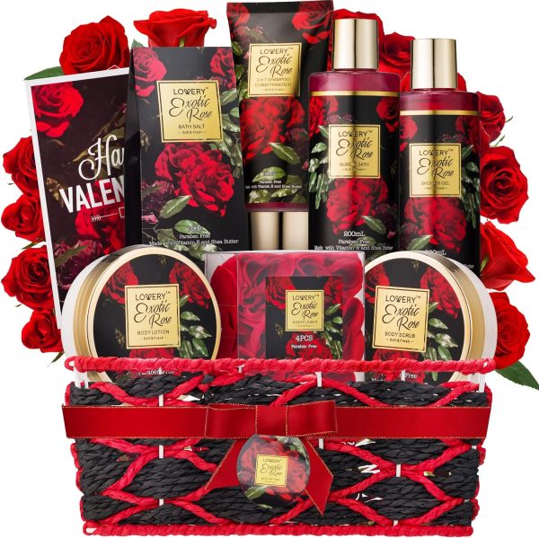Exotic Rose Valentines Day Basket